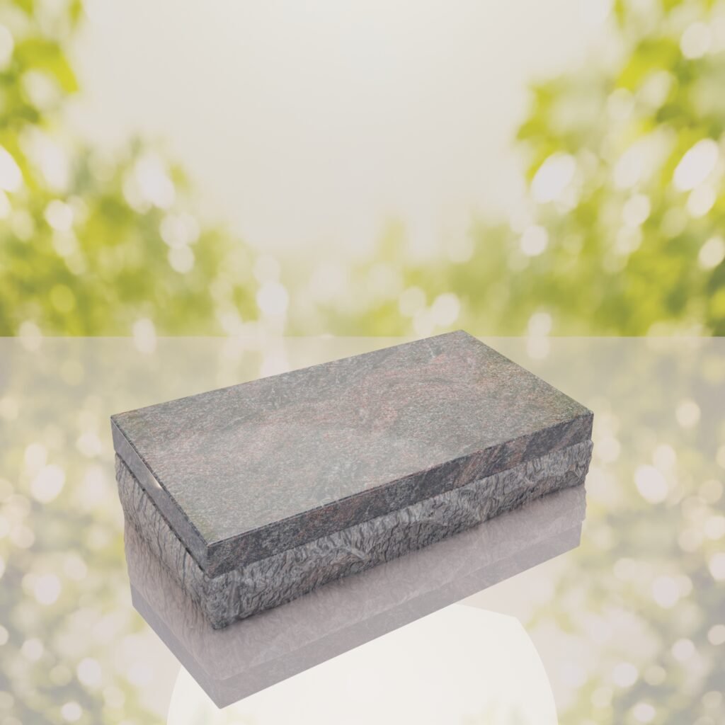 Rock Base Bevel Granite Grave Marker