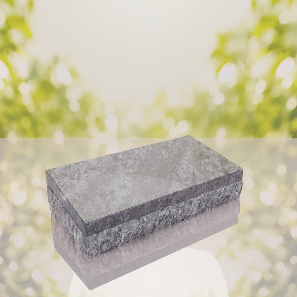 Rock Base Bevel Granite Grave Marker