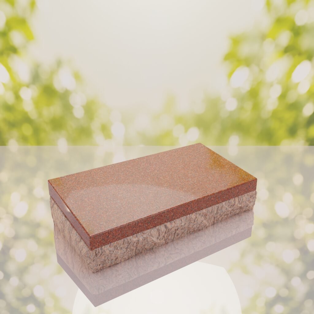 Rock Base Bevel Granite Grave Marker