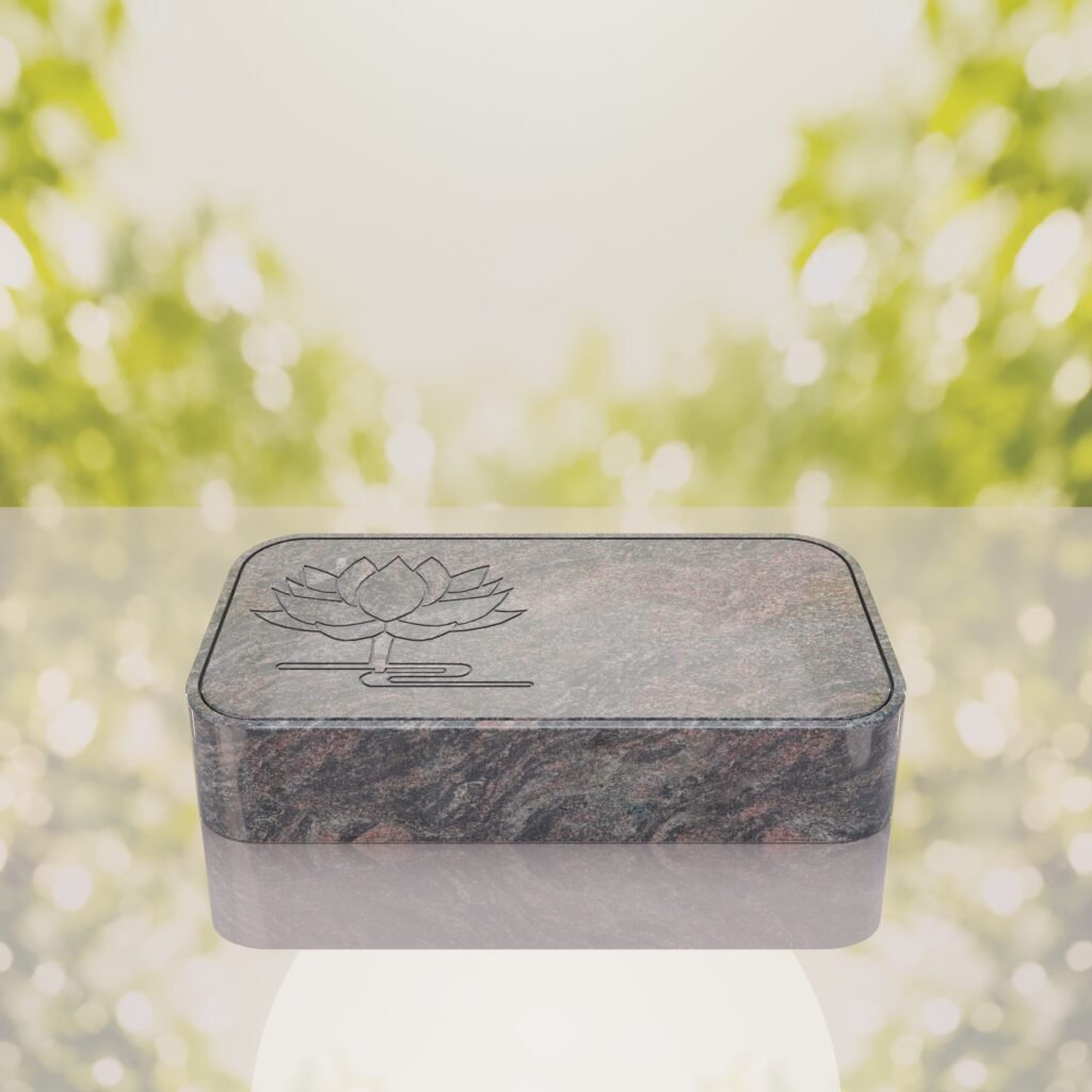 Lotus Bevel Granite Grave Marker