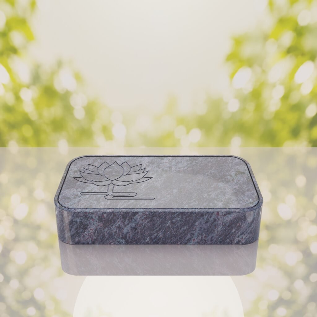Lotus Bevel Granite Grave Marker