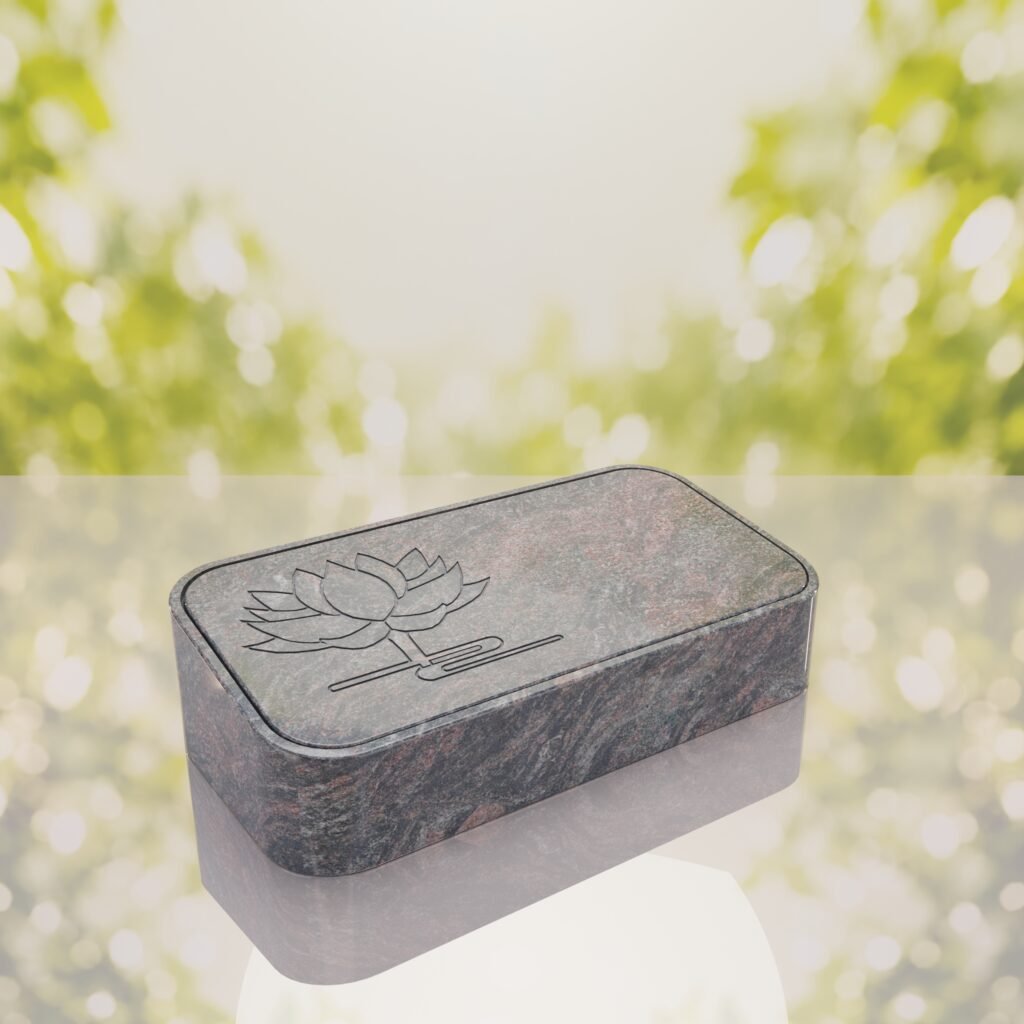 Lotus Bevel Granite Grave Marker