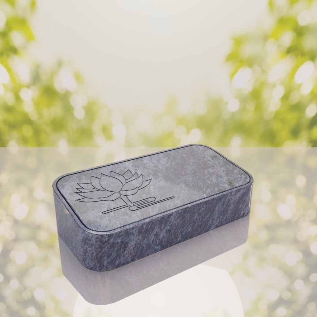 Lotus Bevel Granite Grave Marker