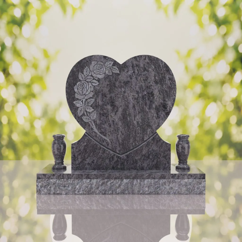 Rose Heart Headstone
