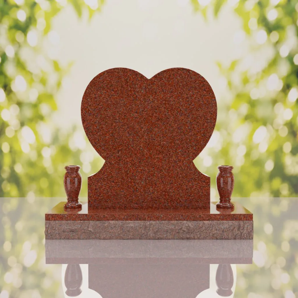 Rose Heart Headstone