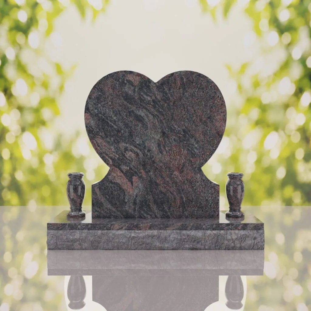 Rose Heart Headstone