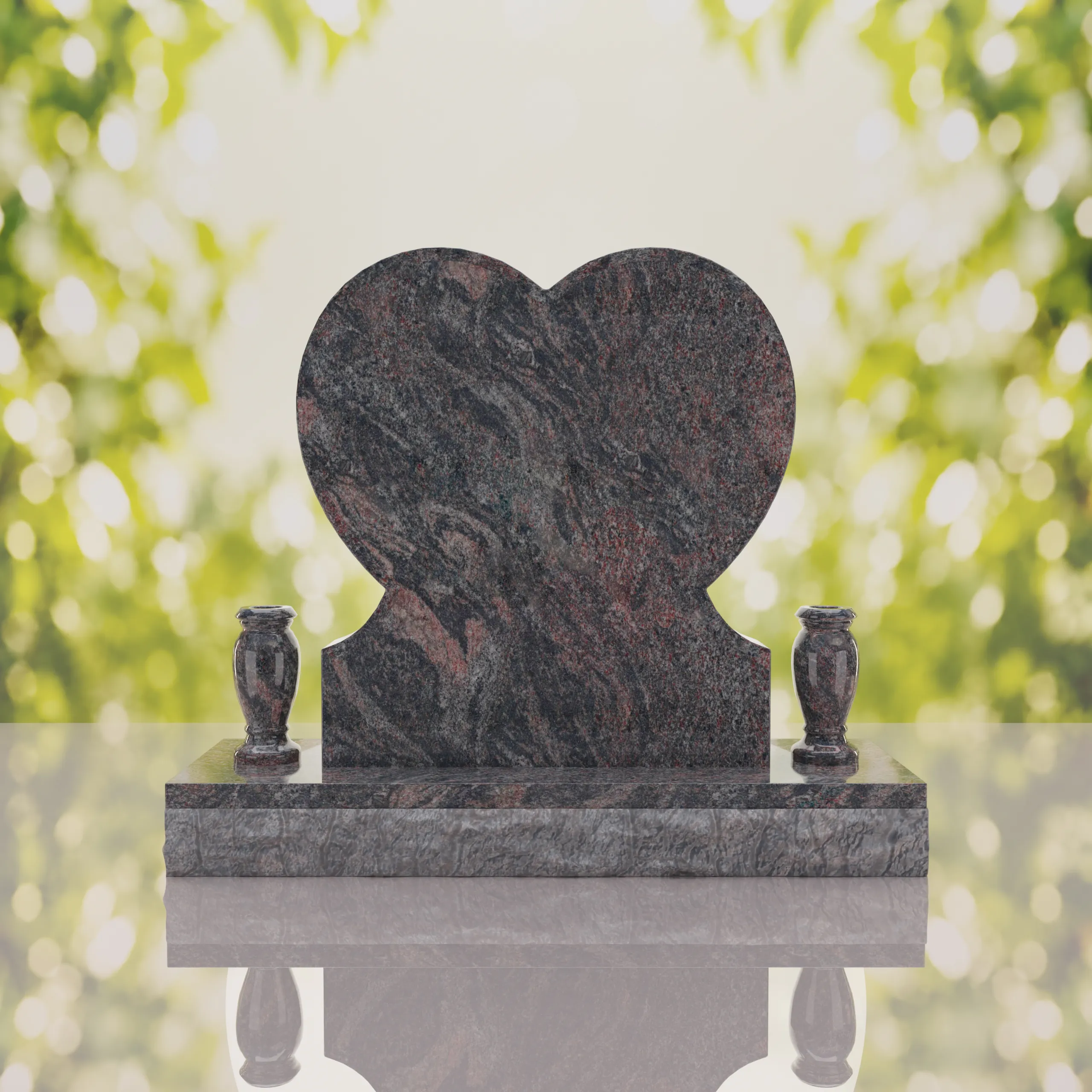 Rose Heart Headstone