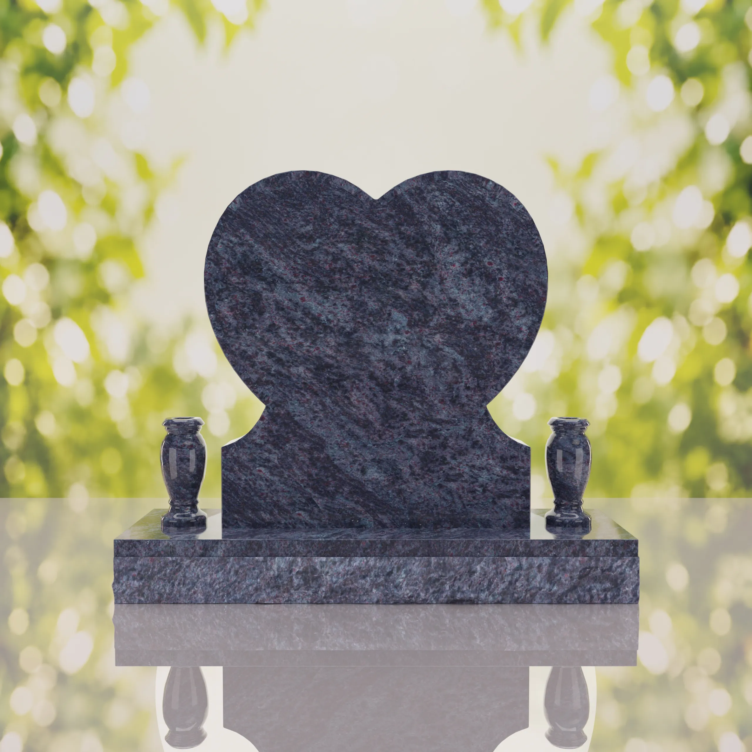 Rose Heart Headstone