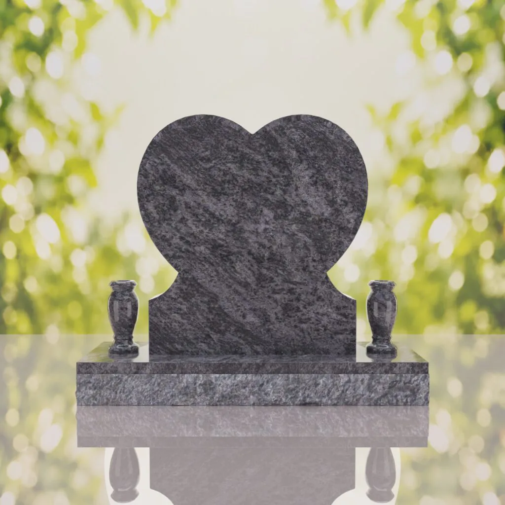 Rose Heart Headstone