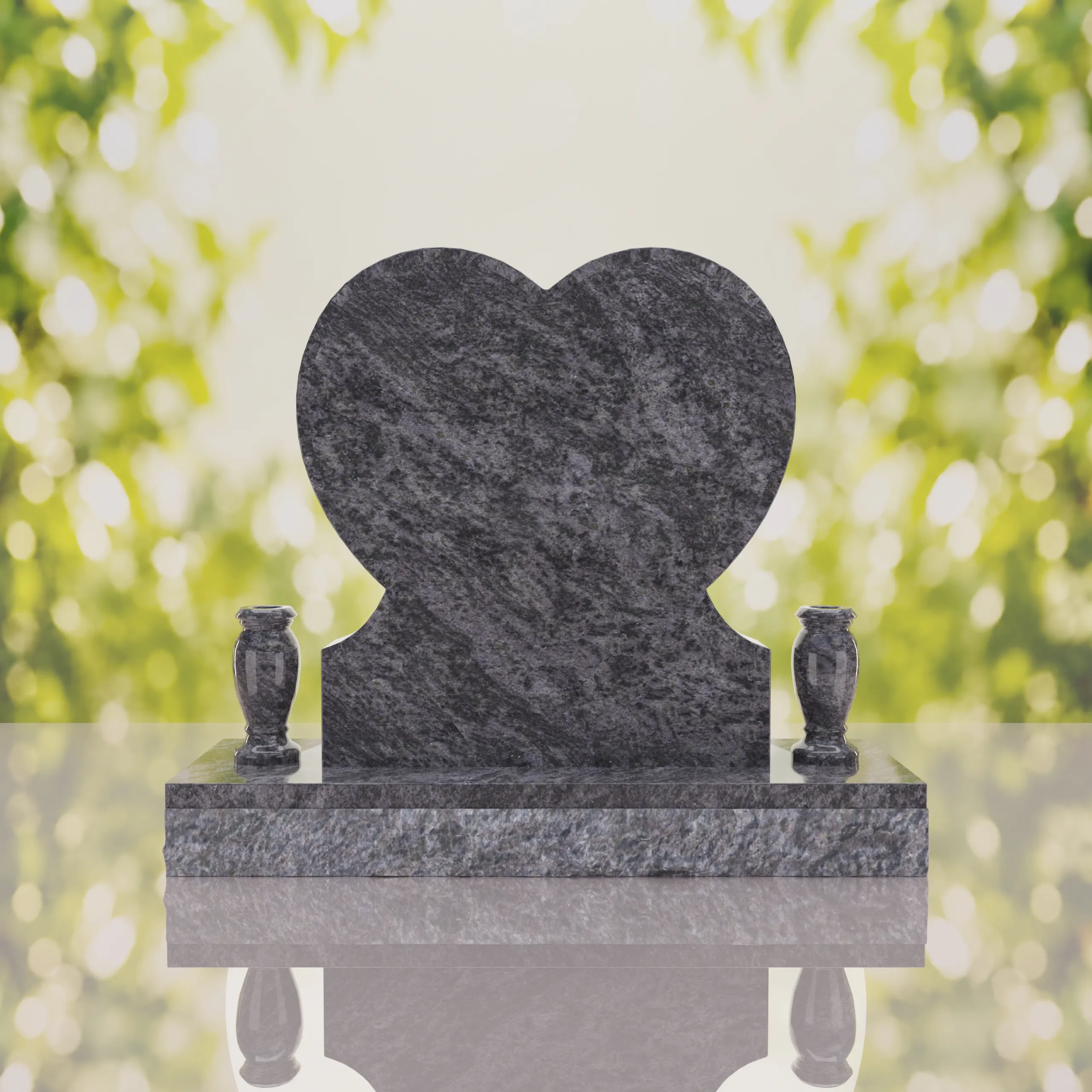 Rose Heart Headstone