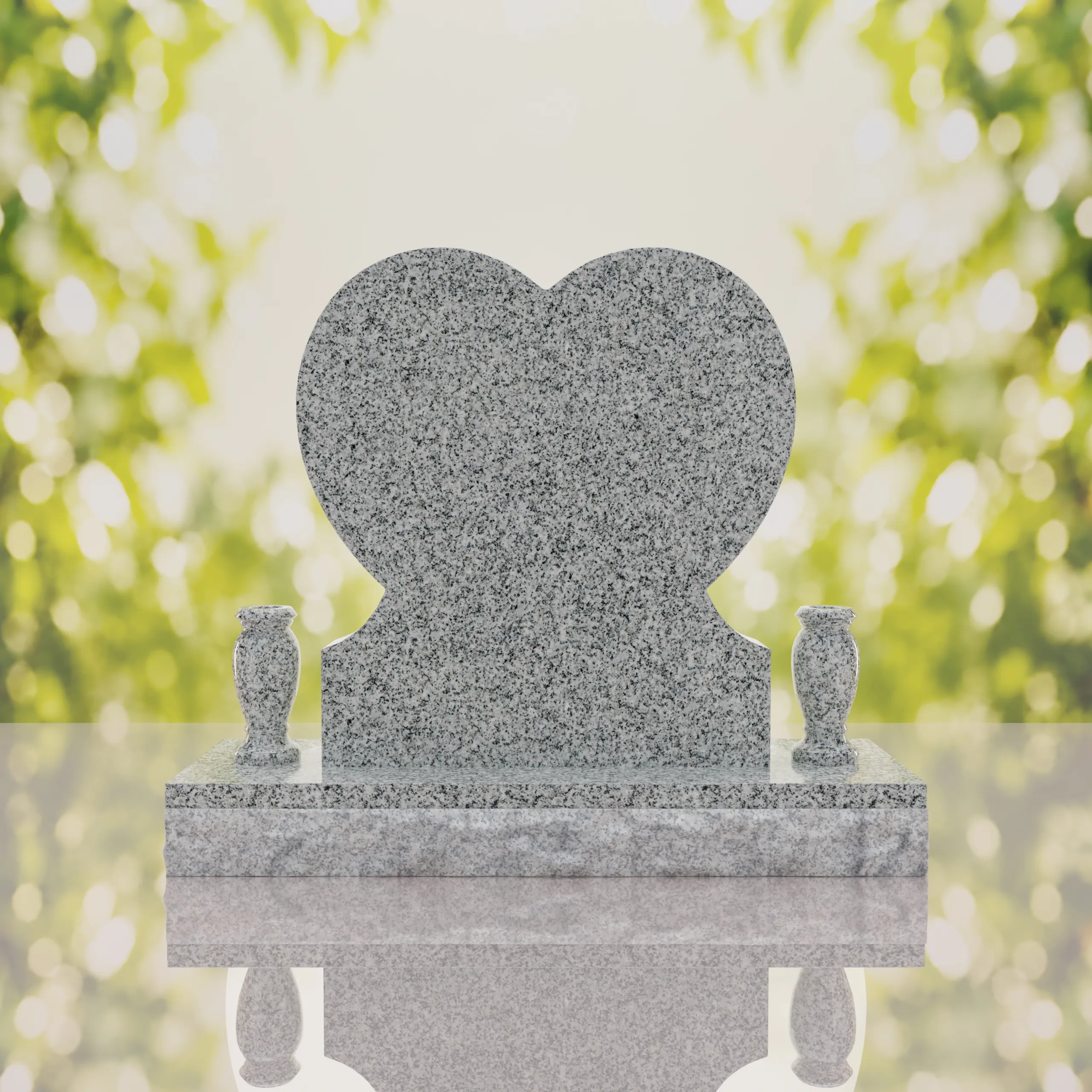 Rose Heart Headstone