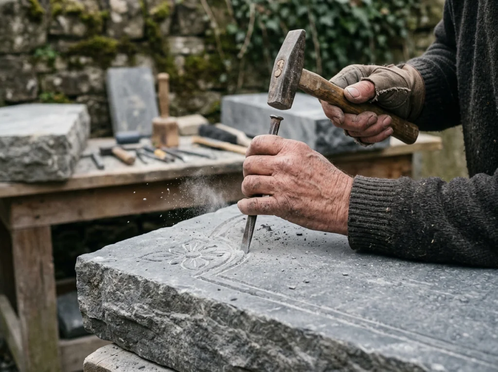 Headstone Drawing and How a Pencil Sketch Becomes a Memorial in Stone