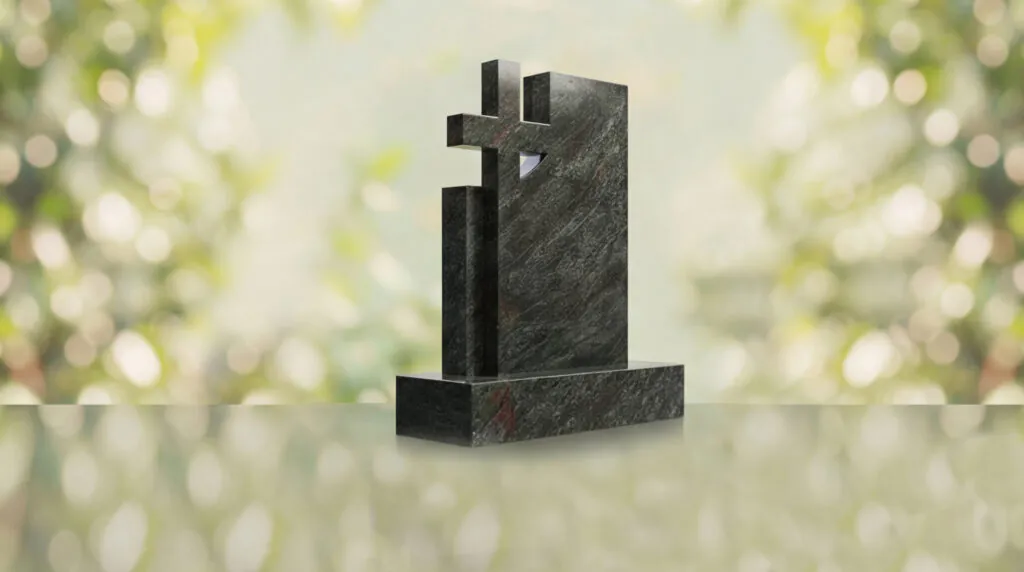 Monumento conmemorativo moderno con cruz