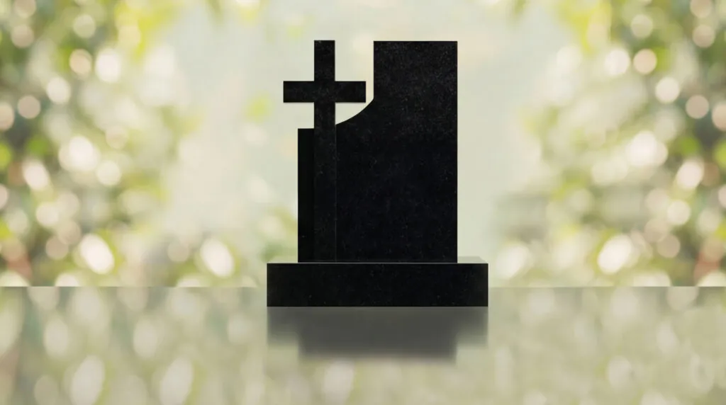 Monumento conmemorativo moderno con cruz