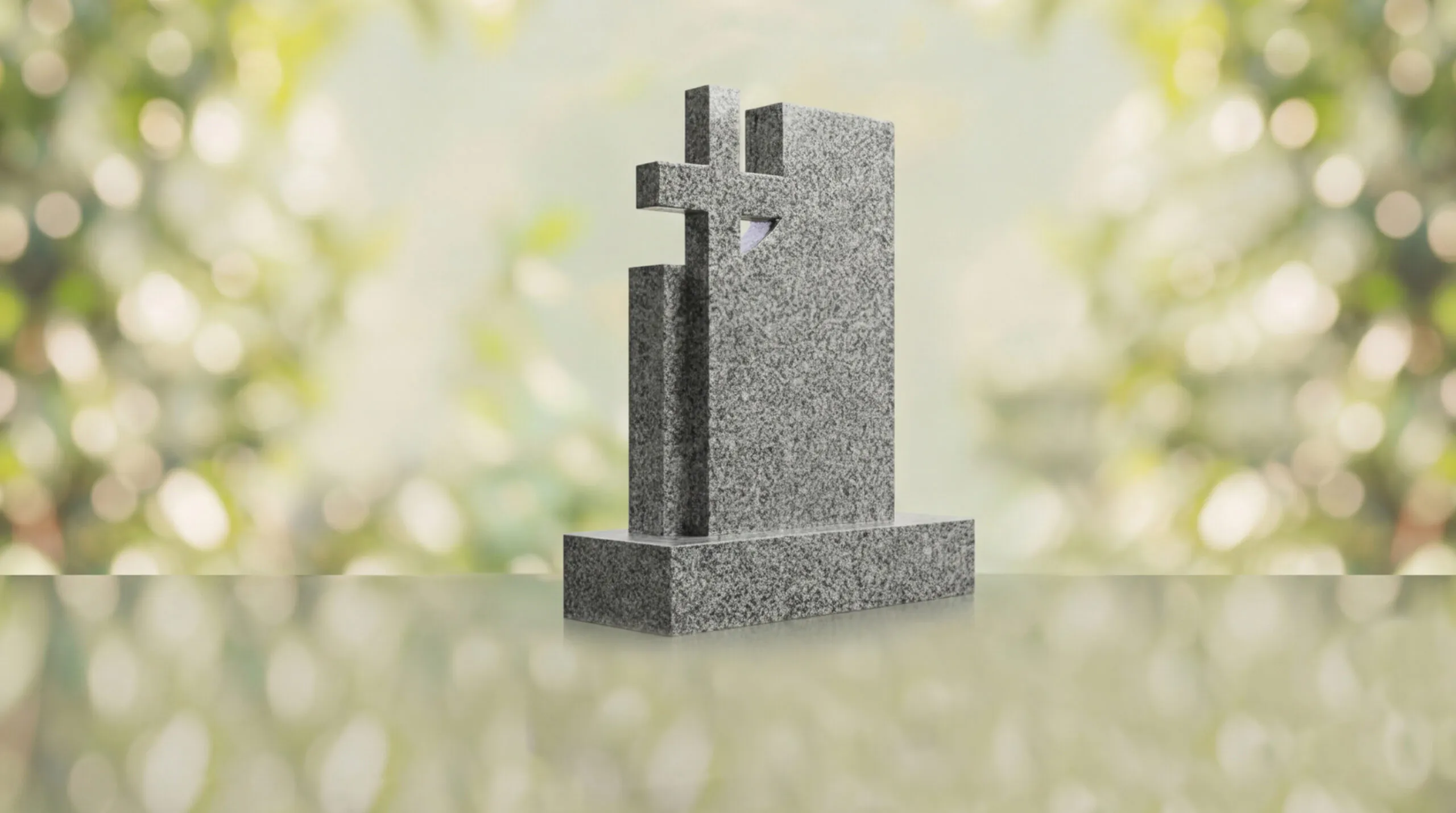 Monumento conmemorativo moderno con cruz