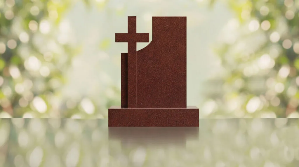 Monumento conmemorativo moderno con cruz