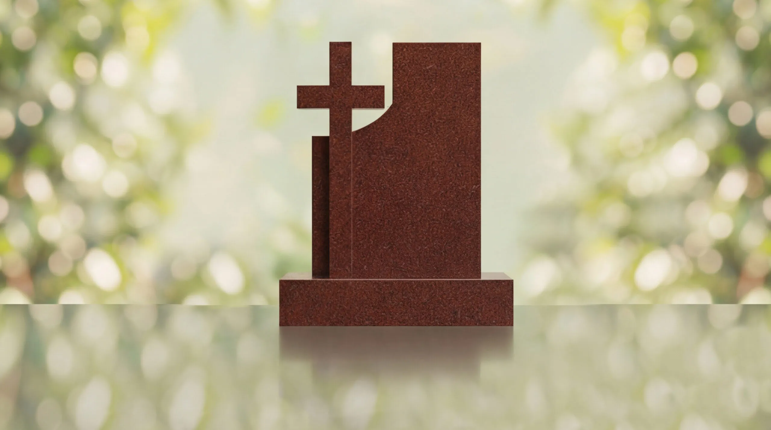 Monumento conmemorativo moderno con cruz