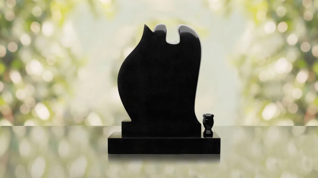 Angel Teardrop Upright Headstone