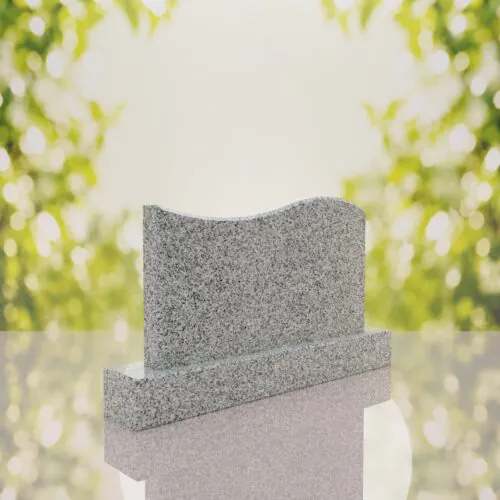 Companion Wave Top Granite Headstone