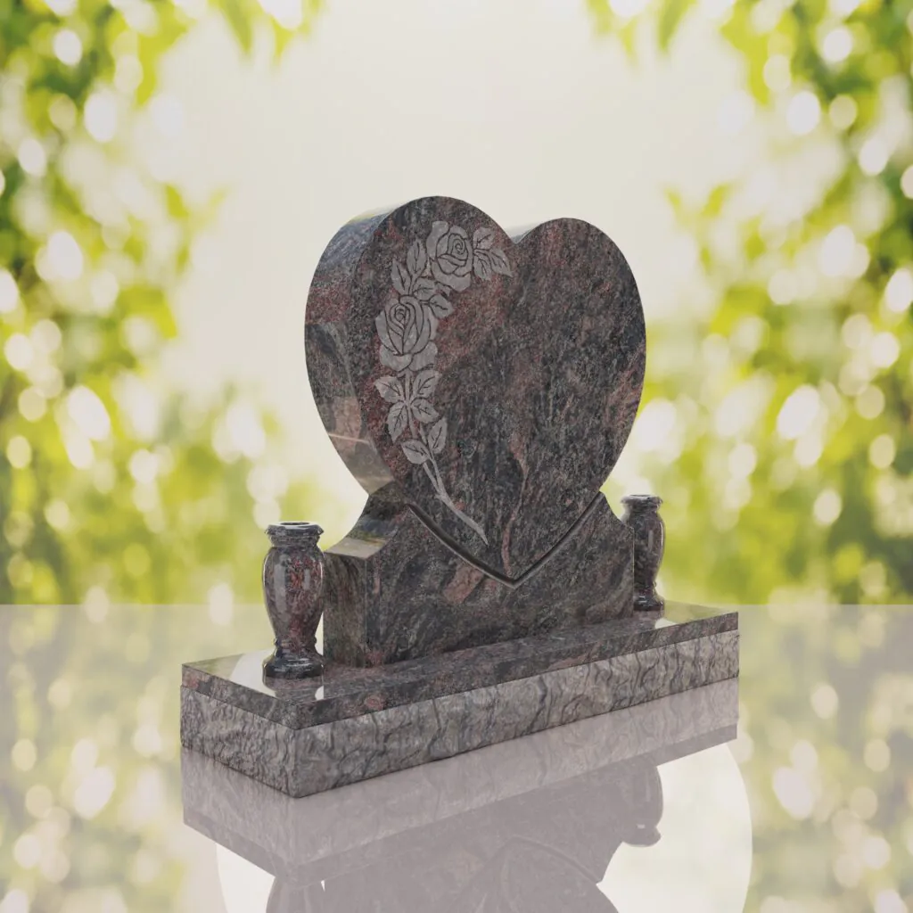 Rose Heart Headstone