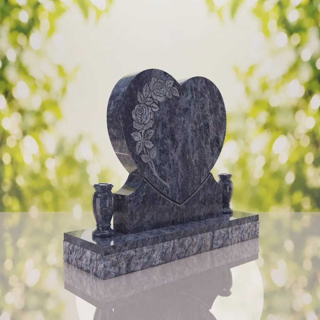 Rose Heart Headstone