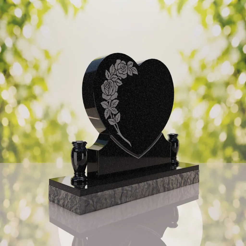 Rose Heart Headstone