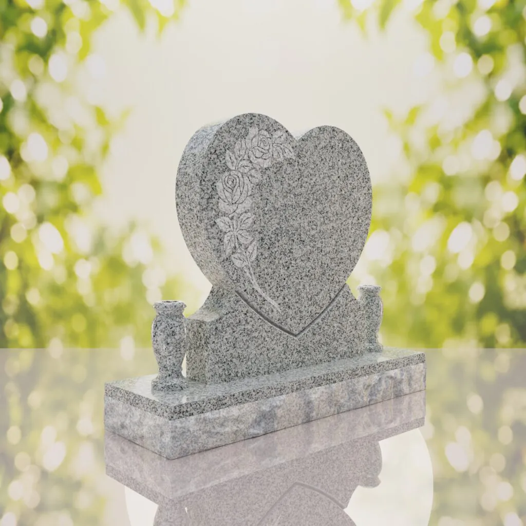 Rose Heart Headstone
