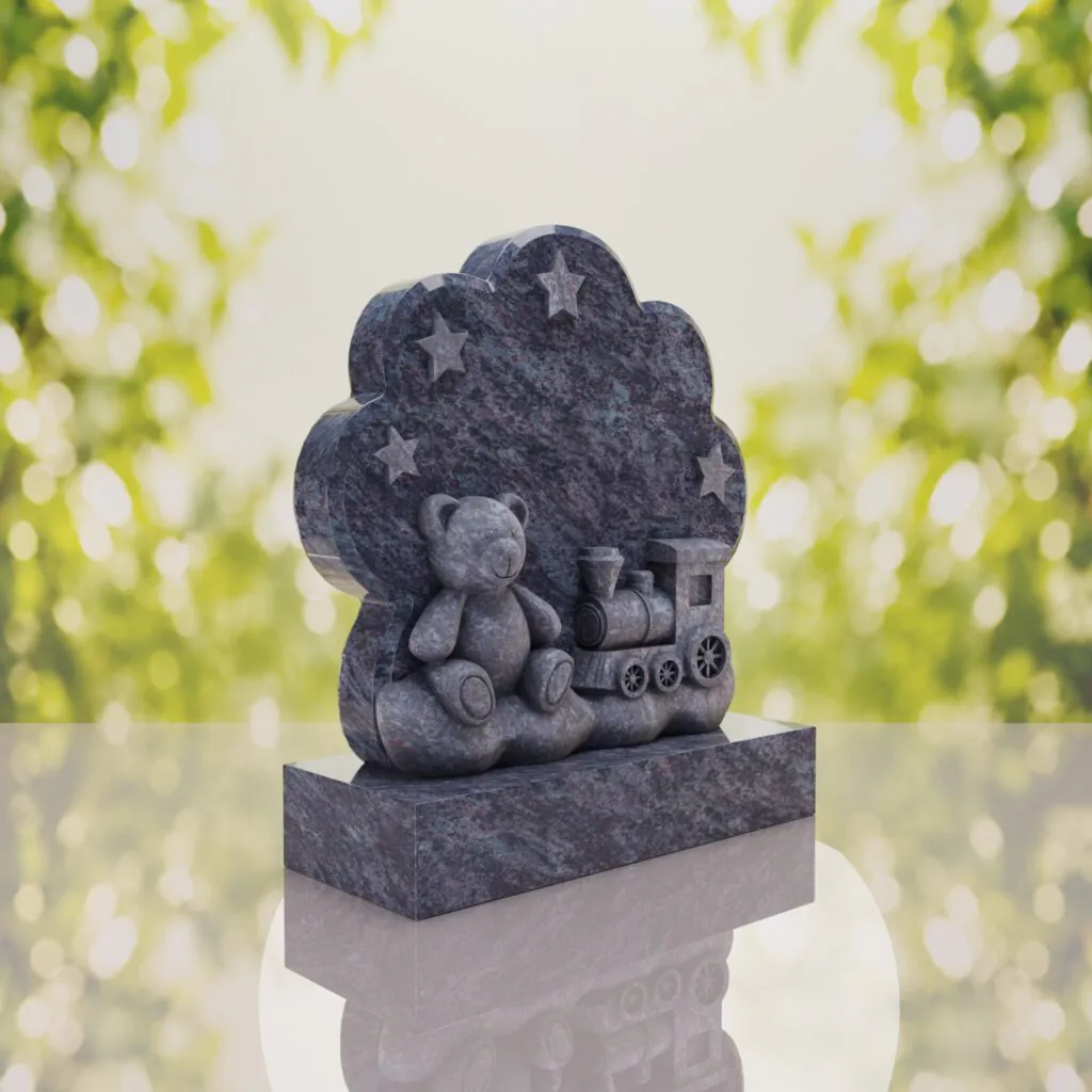 Teddy Bear Train Child Headstone