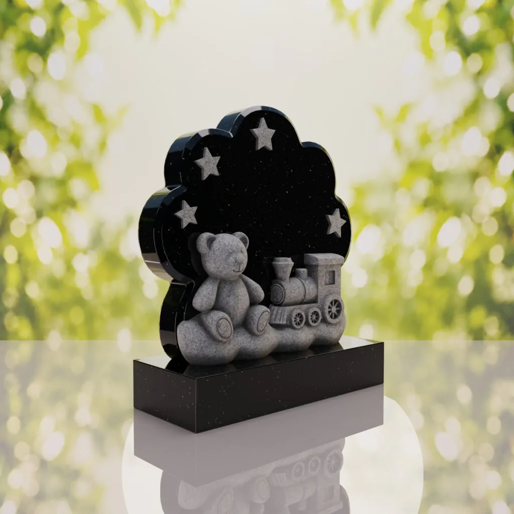 Teddy Bear Train Child Headstone