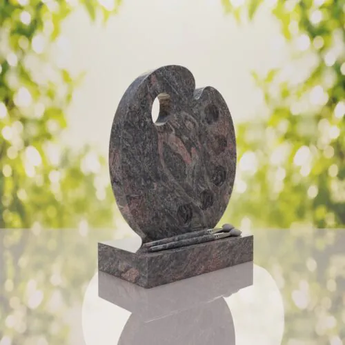 Artist's Palette Granite Headstone