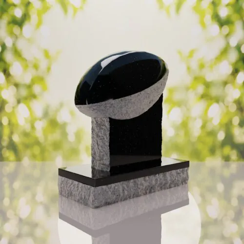 Rugby Ball Headstone