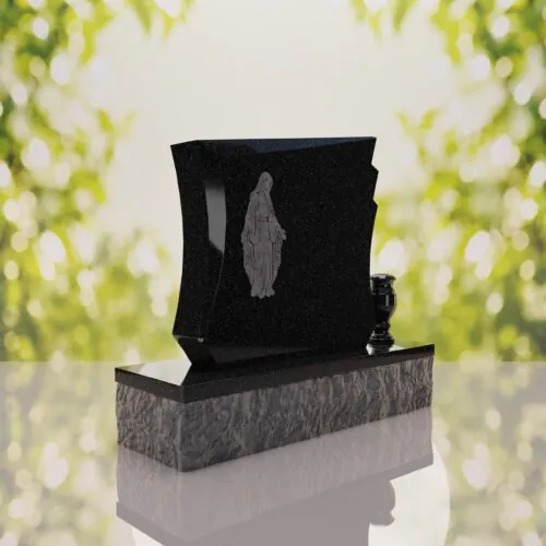 Modern Mary Upright Headstone