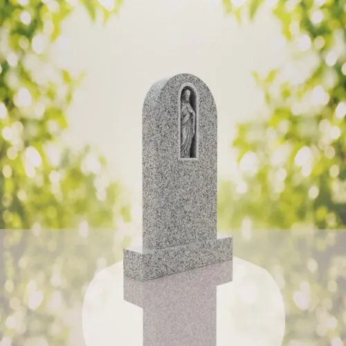 Sacred Heart of Jesus Catholic Granite Headstone