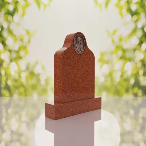 Sacred Heart of Jesus Catholic Granite Headstone