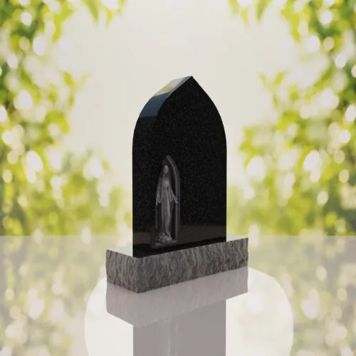 Our Lady of Grace Catholic Granite Headstone
